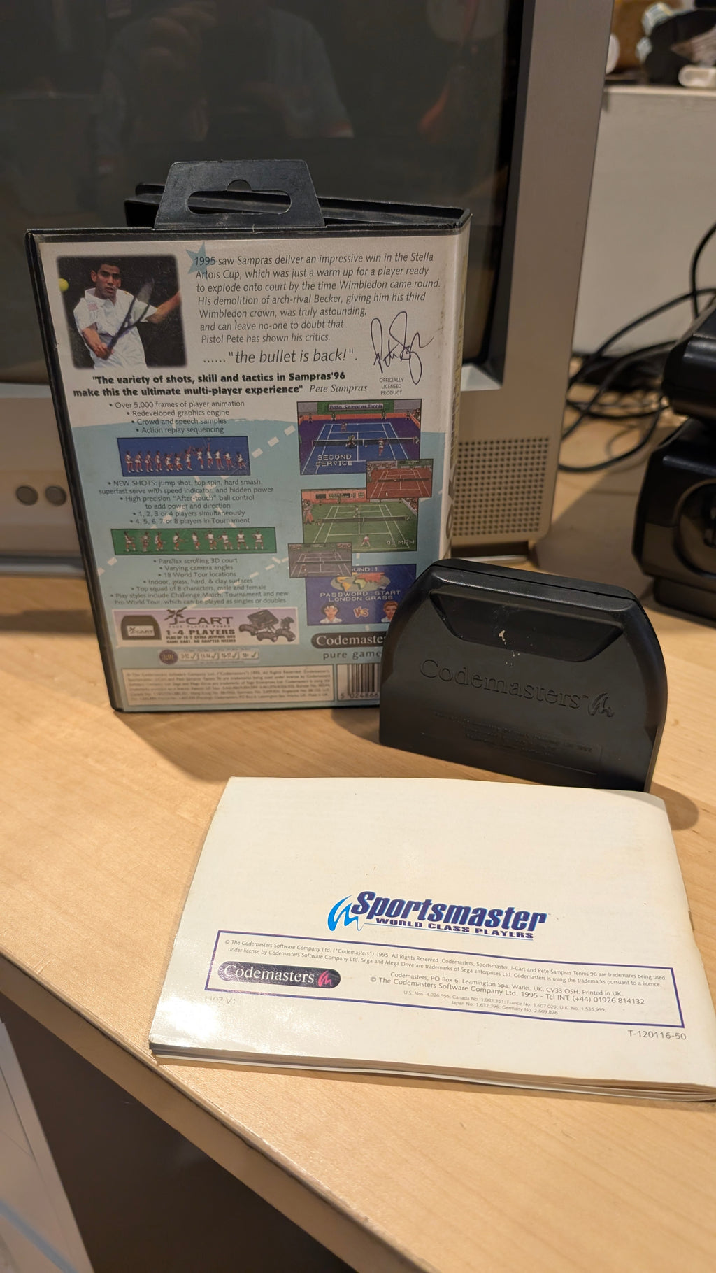 Sampras Tennis 96 Sega Mega Drive – Complete In Box (CIB) – Tested & Working