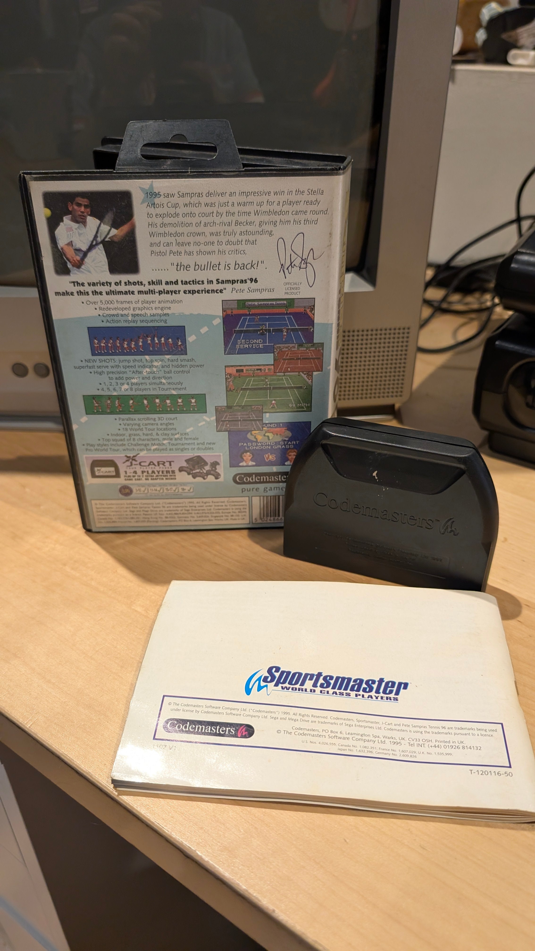 Sampras Tennis 96 Sega Mega Drive – Complete In Box (CIB) – Tested & Working