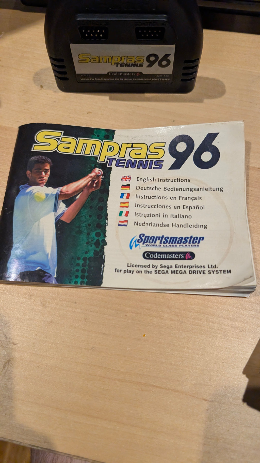 Sampras Tennis 96 Sega Mega Drive – Complete In Box (CIB) – Tested & Working