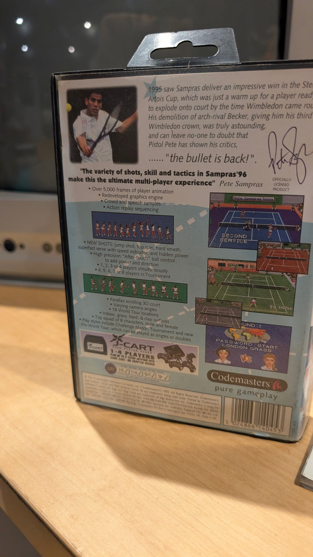 Sampras Tennis 96 Sega Mega Drive – Complete In Box (CIB) – Tested & Working