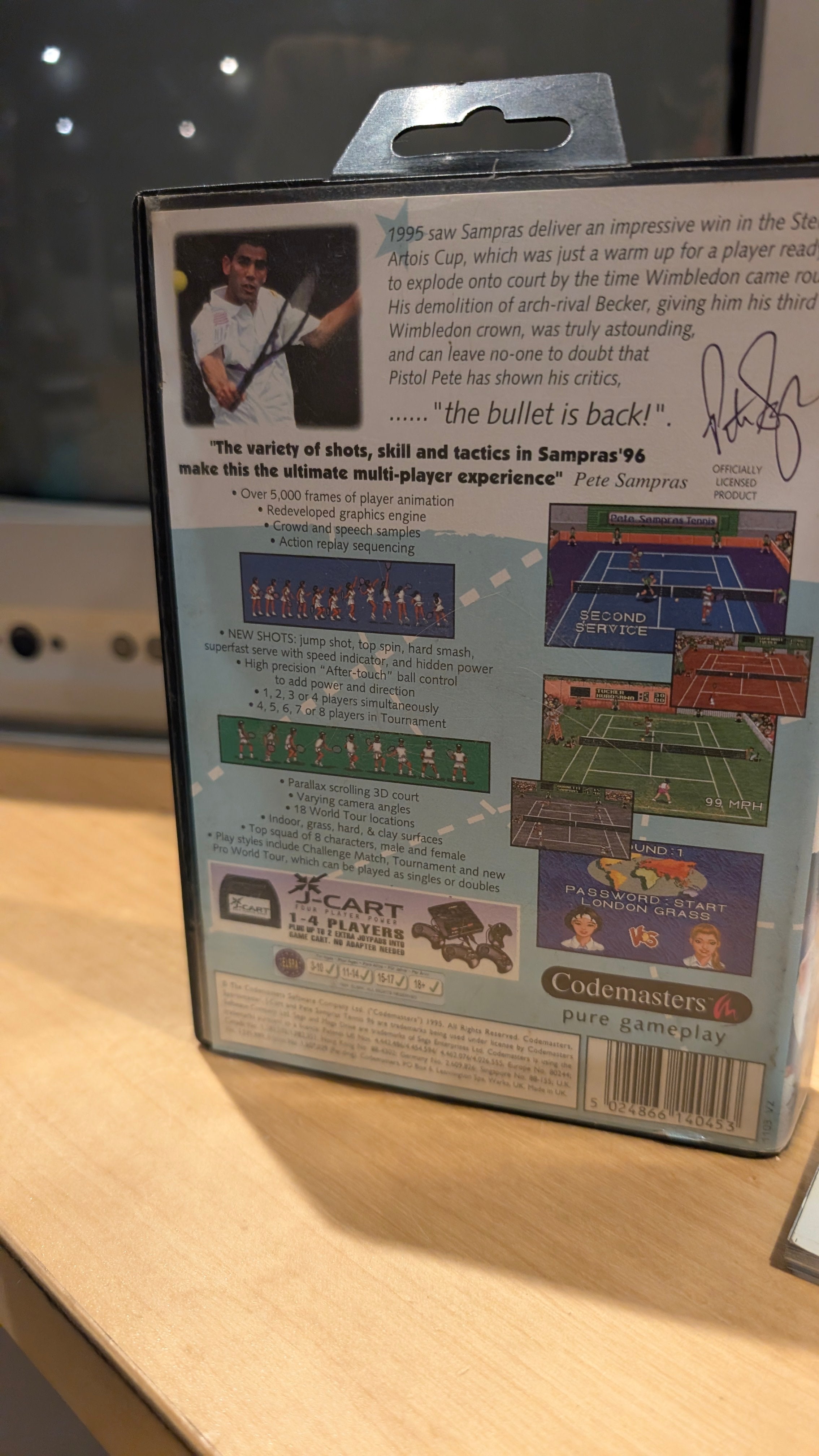 Sampras Tennis 96 Sega Mega Drive – Complete In Box (CIB) – Tested & Working