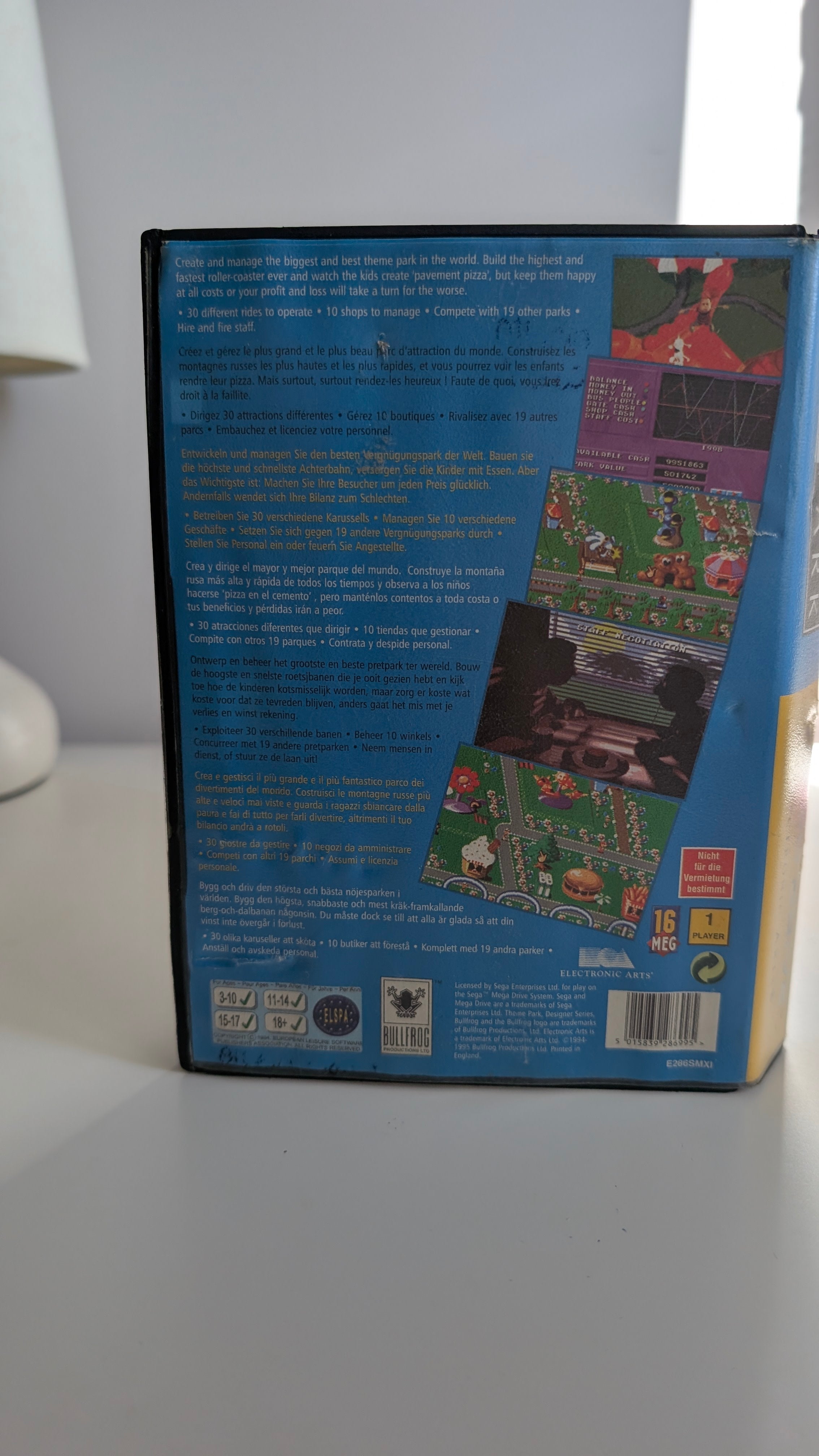 Theme Park Sega Mega Drive - CIB - Tested & Working