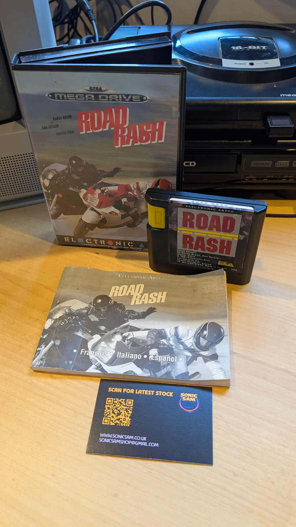 Road Rash Sega Mega Drive - CIB - Tested & Working