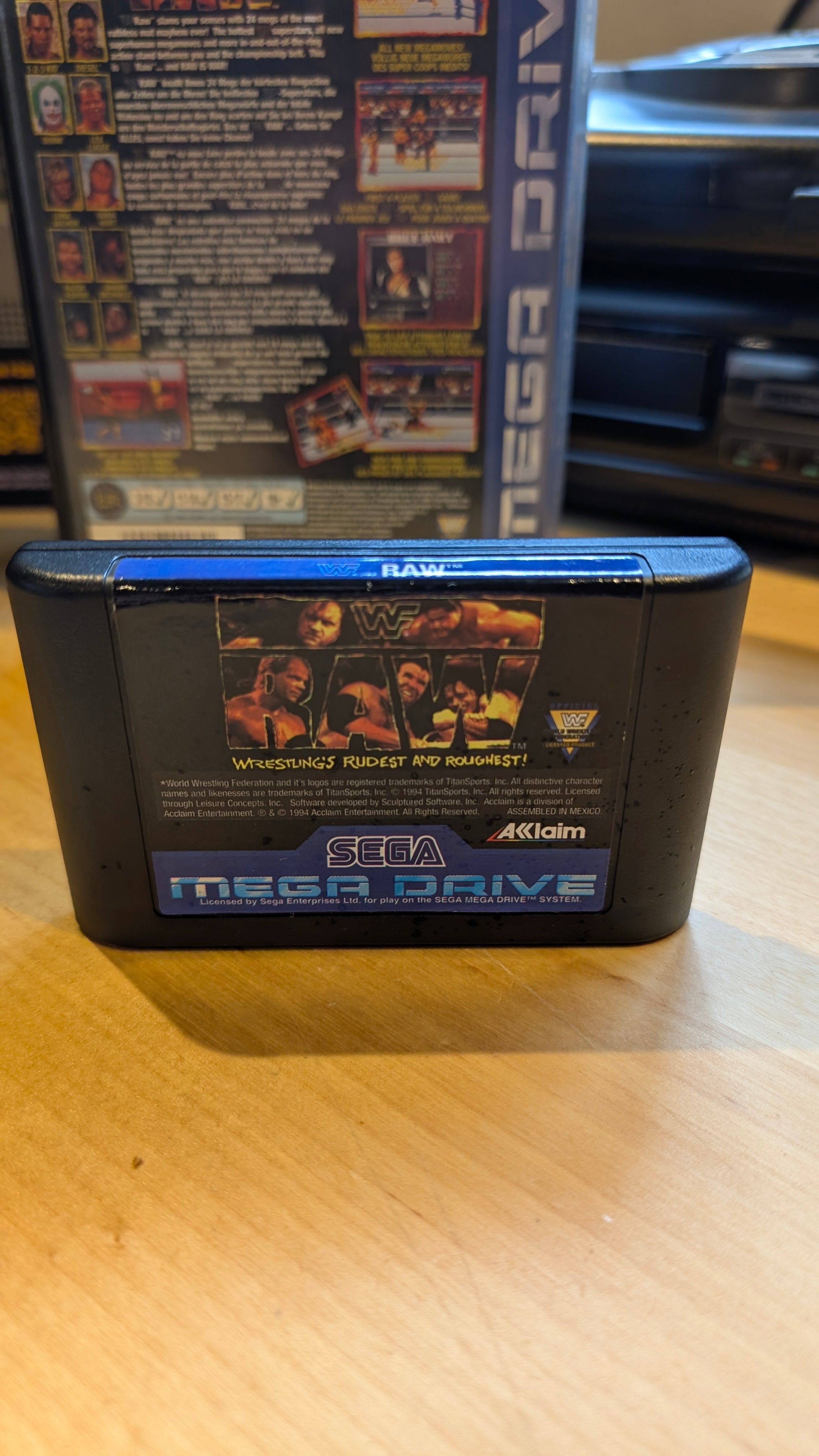 WWF RAW Sega Mega Drive - Boxed No Manual - Tested & Working