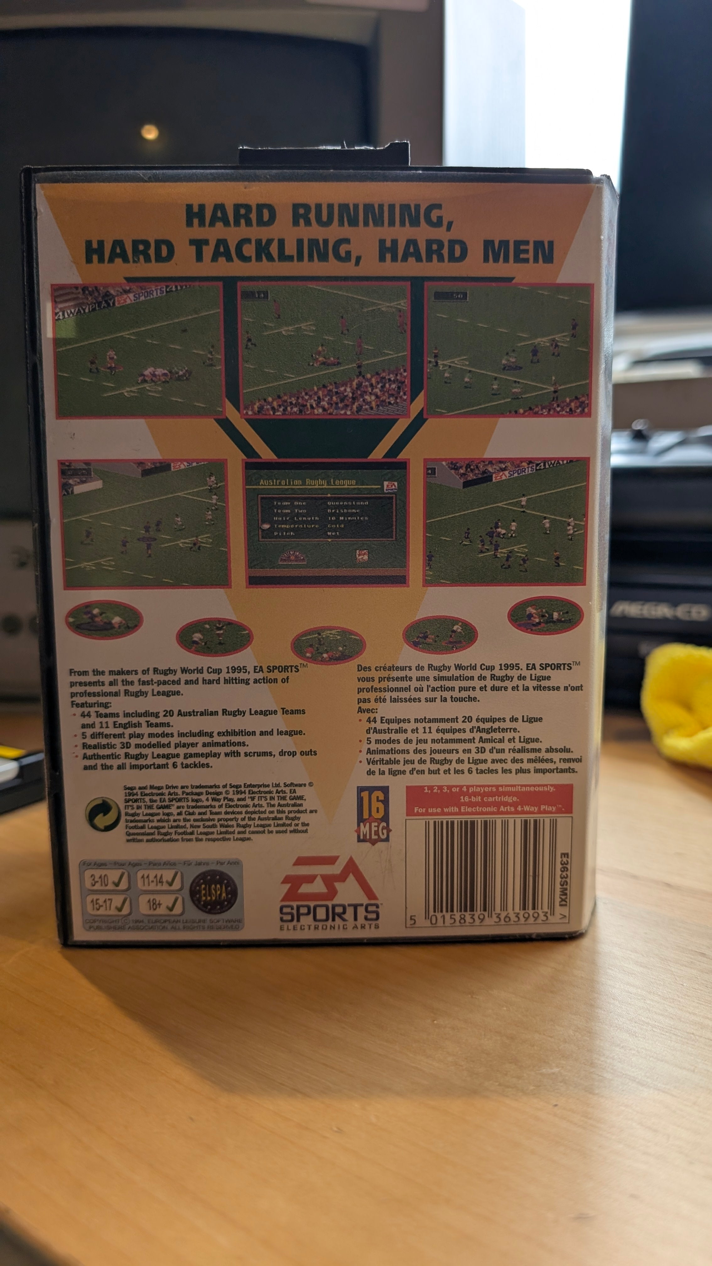 Australian Rugby League Sega Mega Drive - Boxed No Manual - Tested & Working