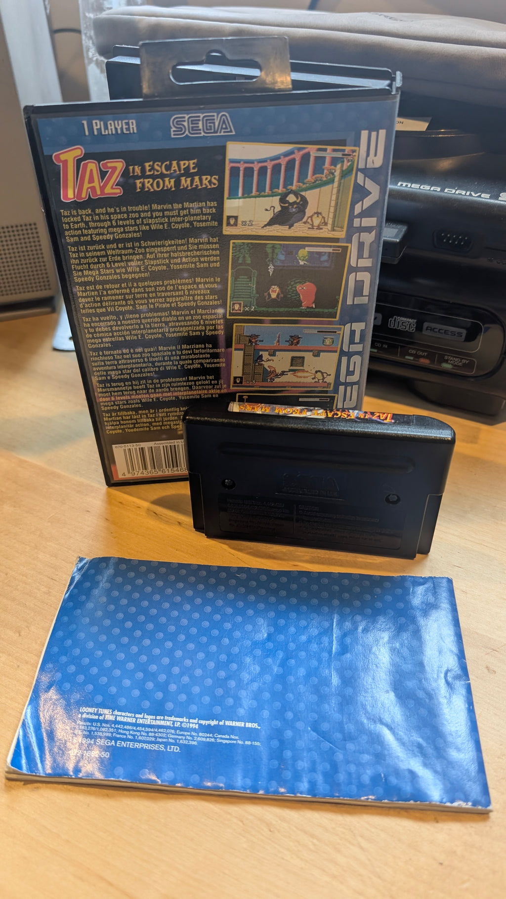 Taz In Escape From Mars - Sega Mega Drive - CIB - Tested & Working