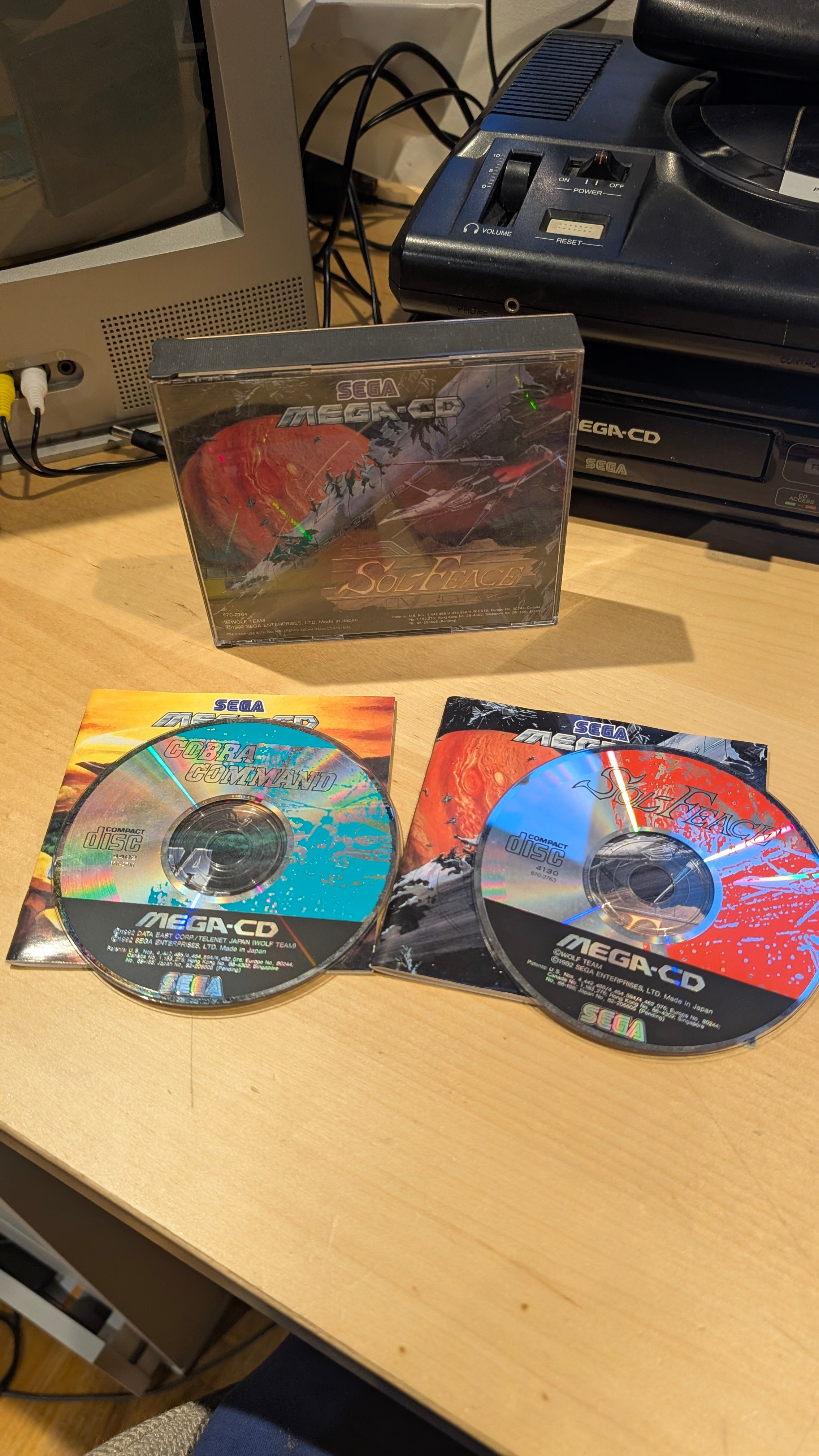 Cobra Command & Sol-Feace - Sega Mega CD - CIB - Tested & Working