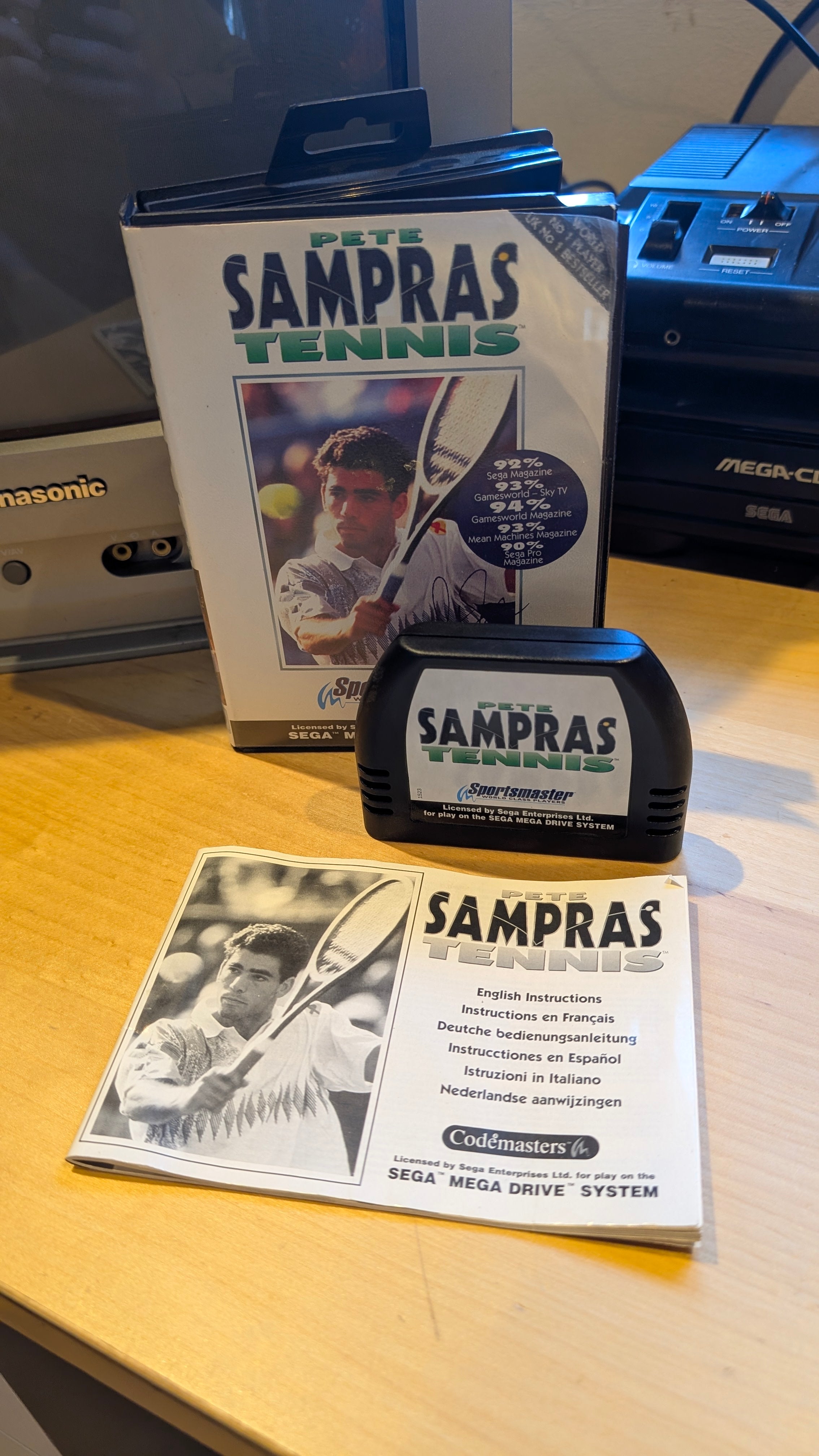 Pete Sampras Tennis - Sega Mega Drive - CIB - Tested & Working