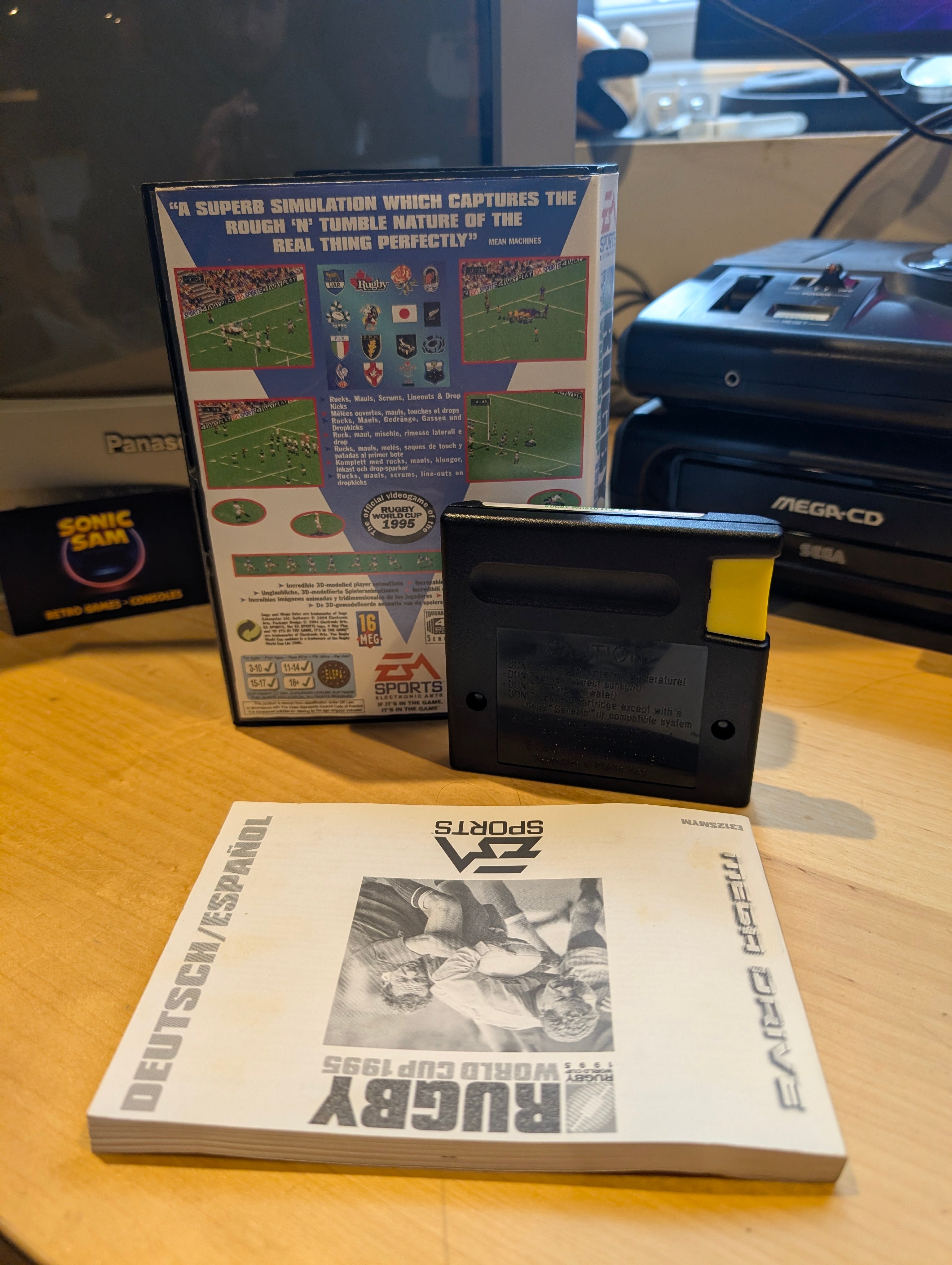 Rugby World Cup 95 - Sega Mega Drive - CIB - Tested & Working