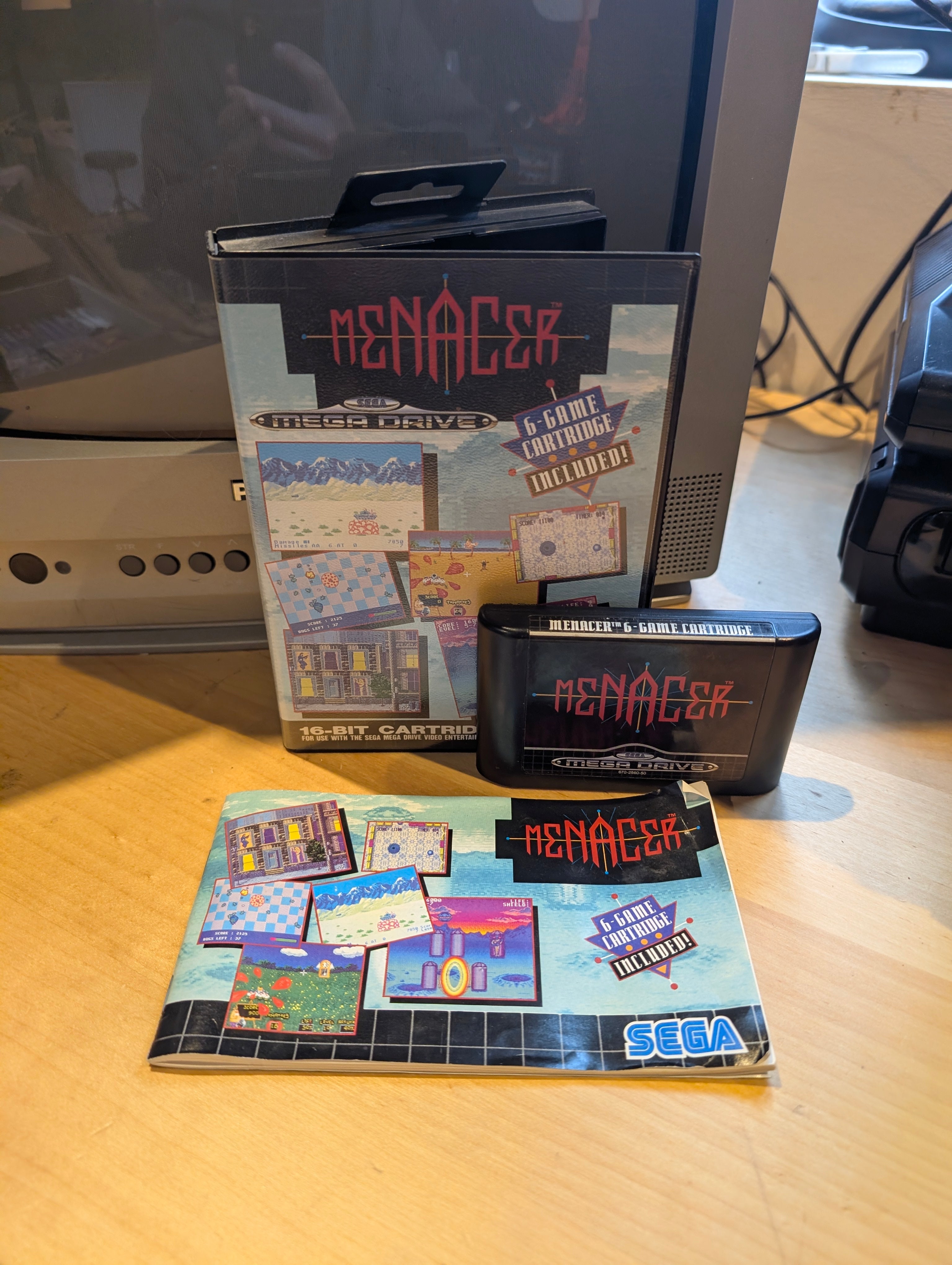 Menacer 6-Game Cartridge_2 - Sega Mega Drive - CIB - Tested & Working