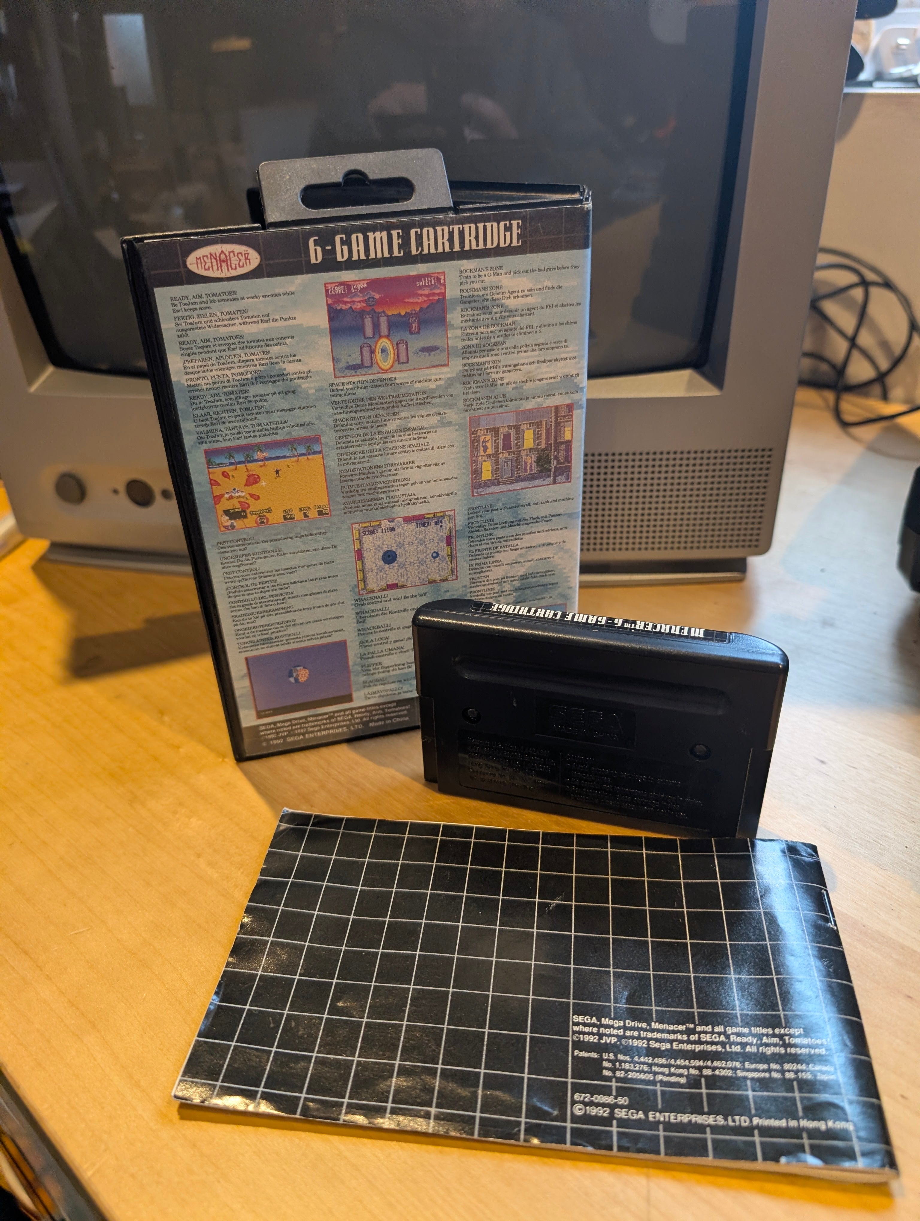 Menacer 6-Game Cartridge_1 - Sega Mega Drive - CIB - Tested & Working