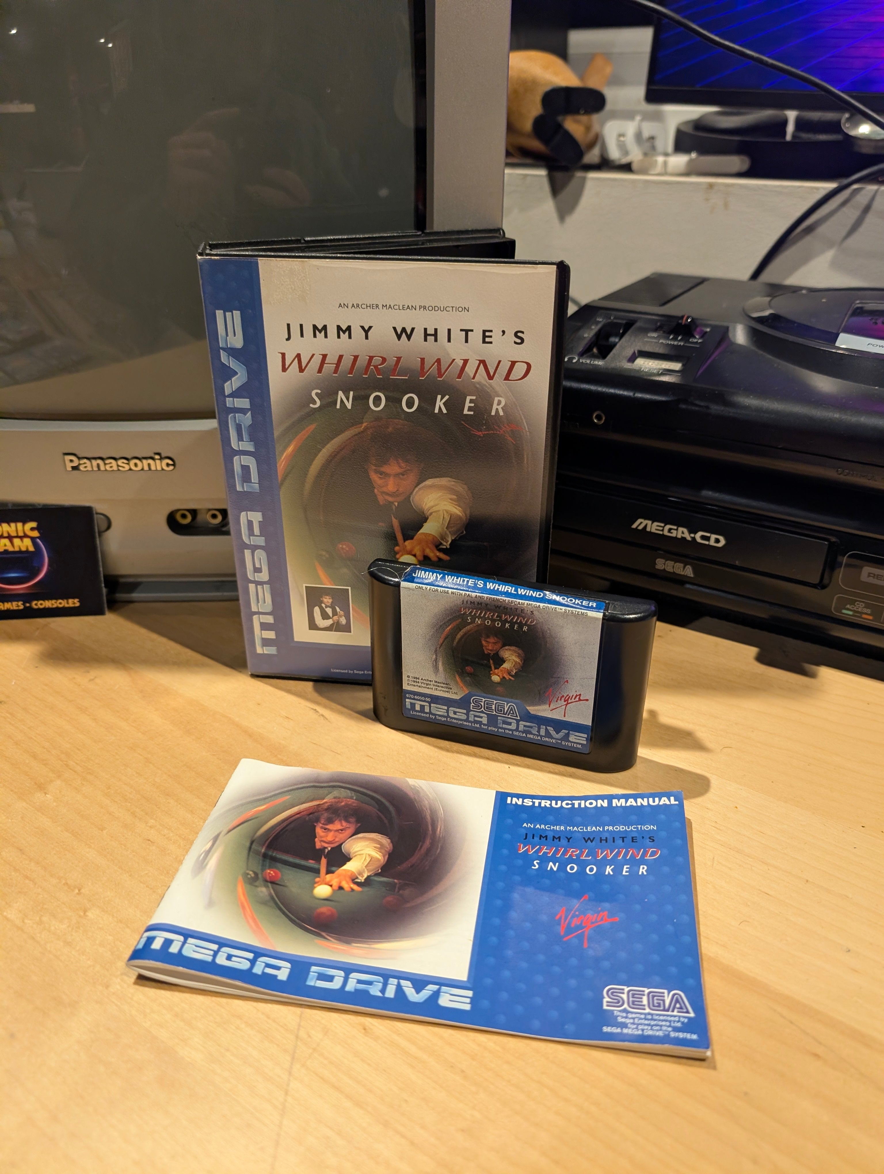Jimmy White's Whirlwind Snooker - Sega Mega Drive - CIB - Tested & Working