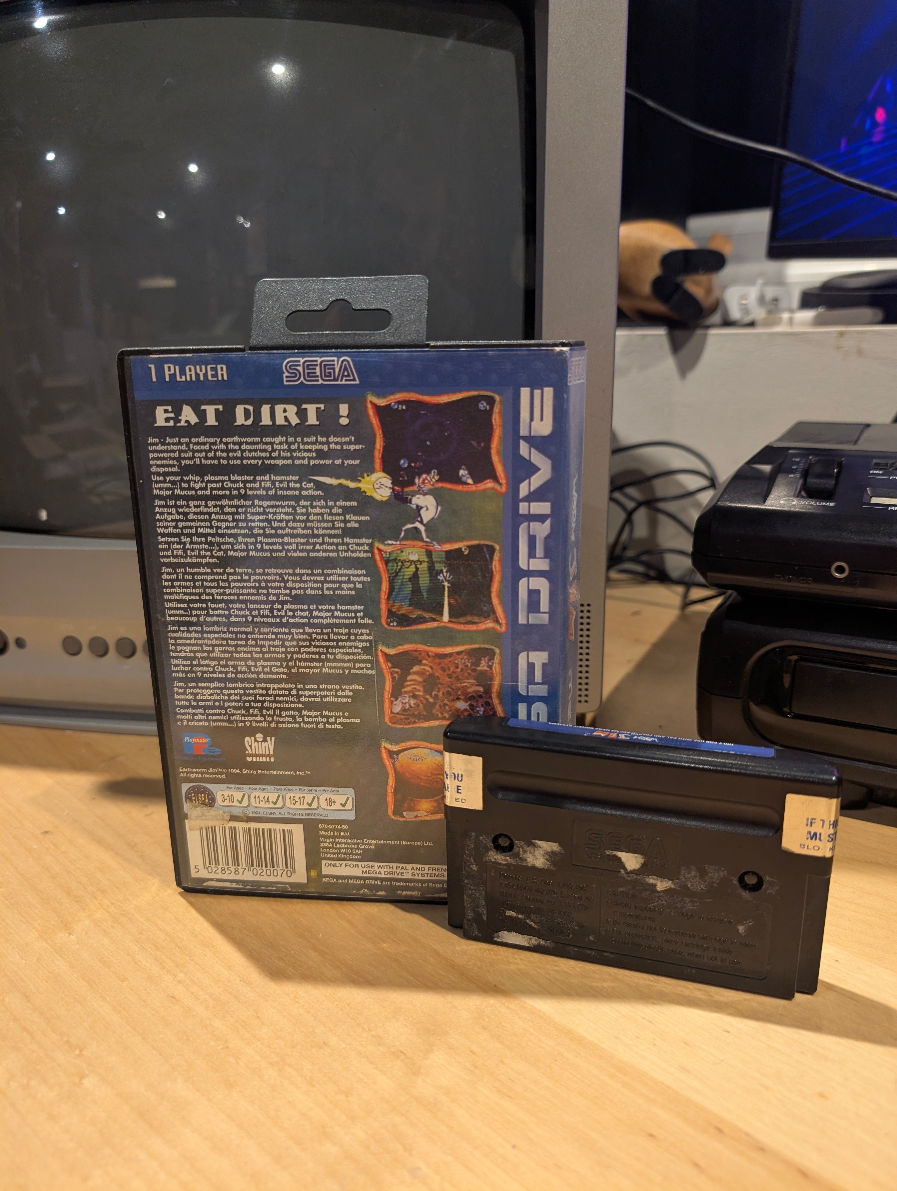 Earthworm Jim - Sega Mega Drive - Boxed No Manual - Tested & Working