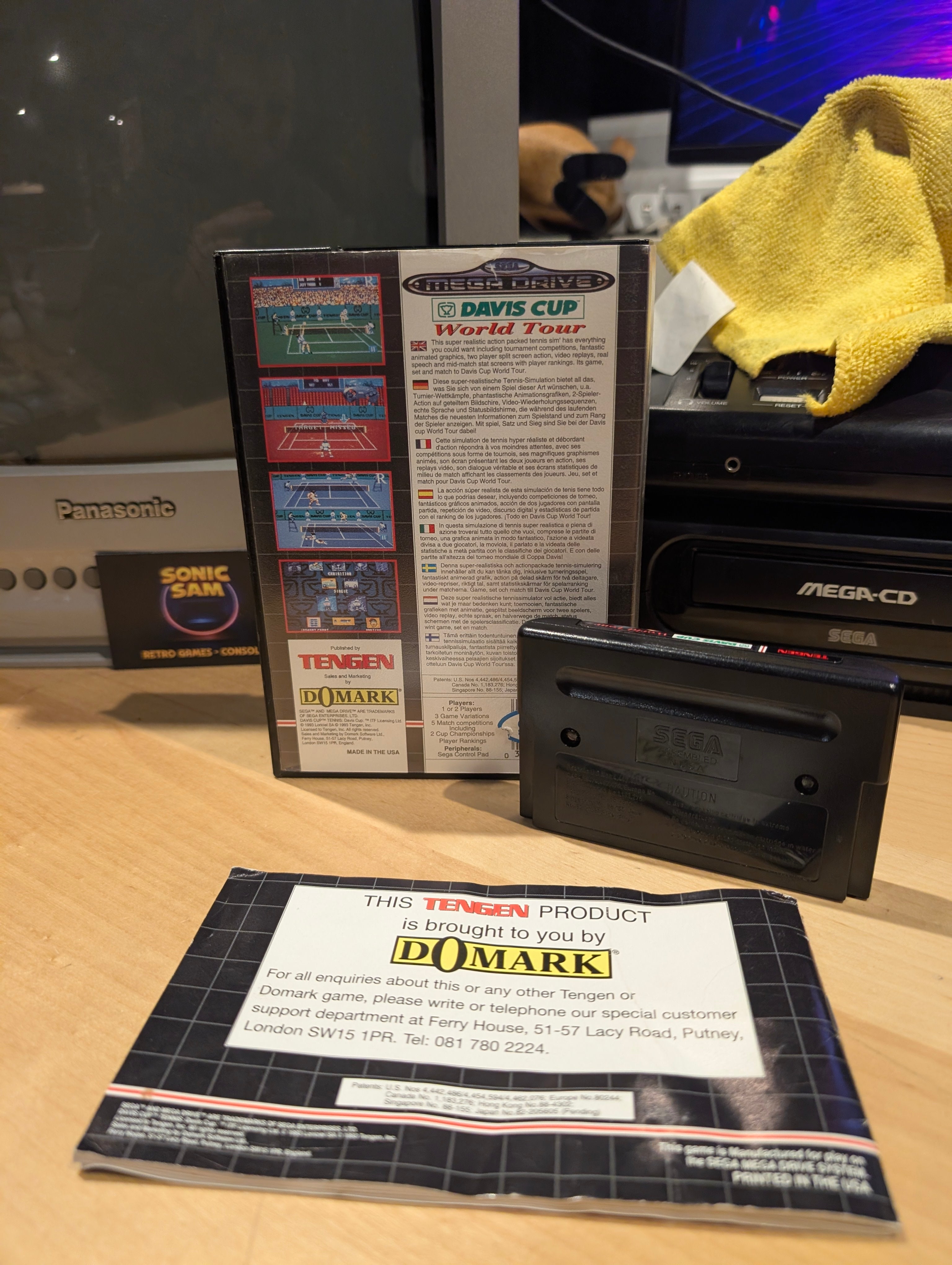 Davis Cup Tennis - Sega Mega Drive - CIB - Tested & Working
