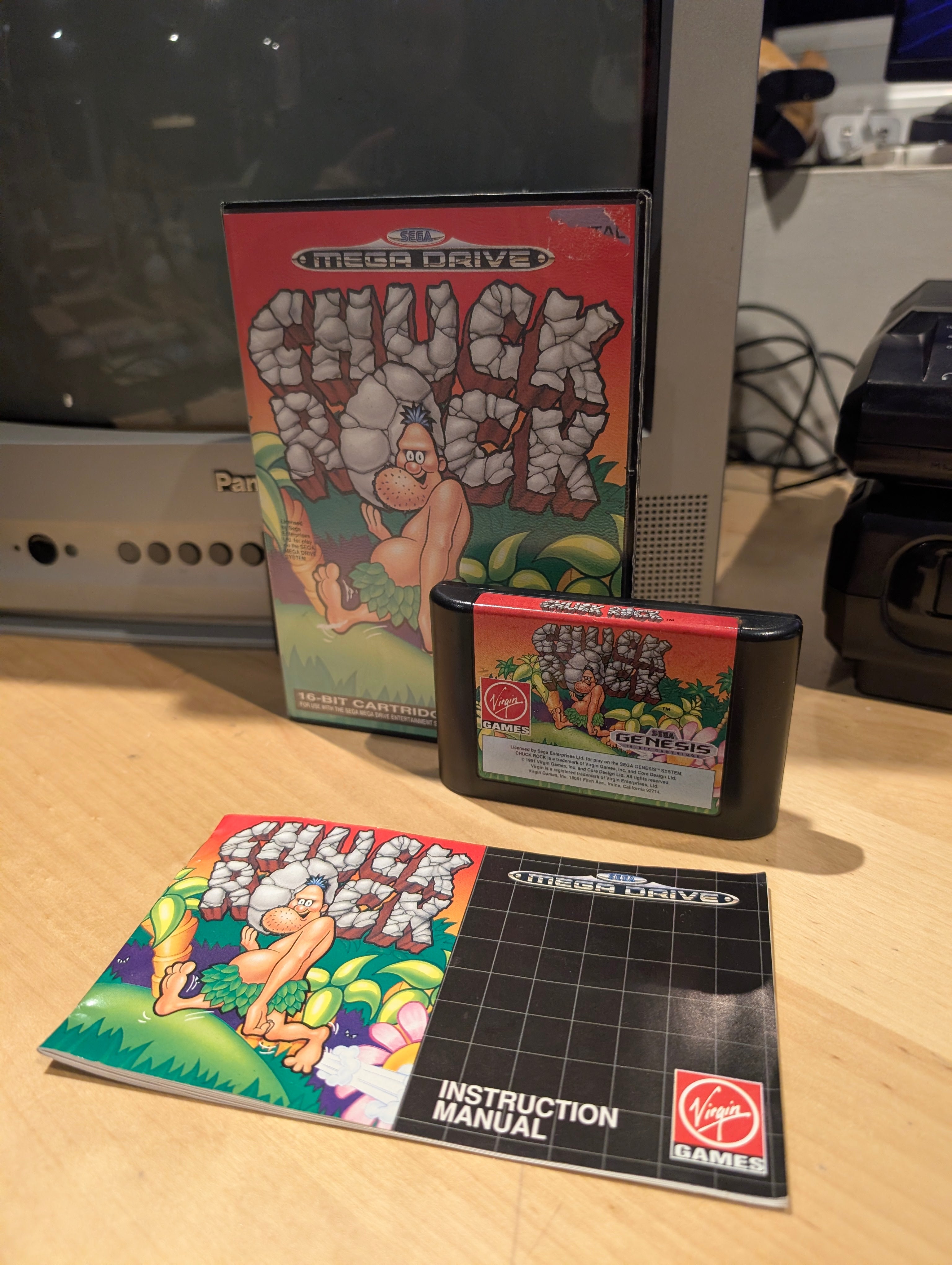 Chuck Rock - Sega Mega Drive - CIB - Tested & Working