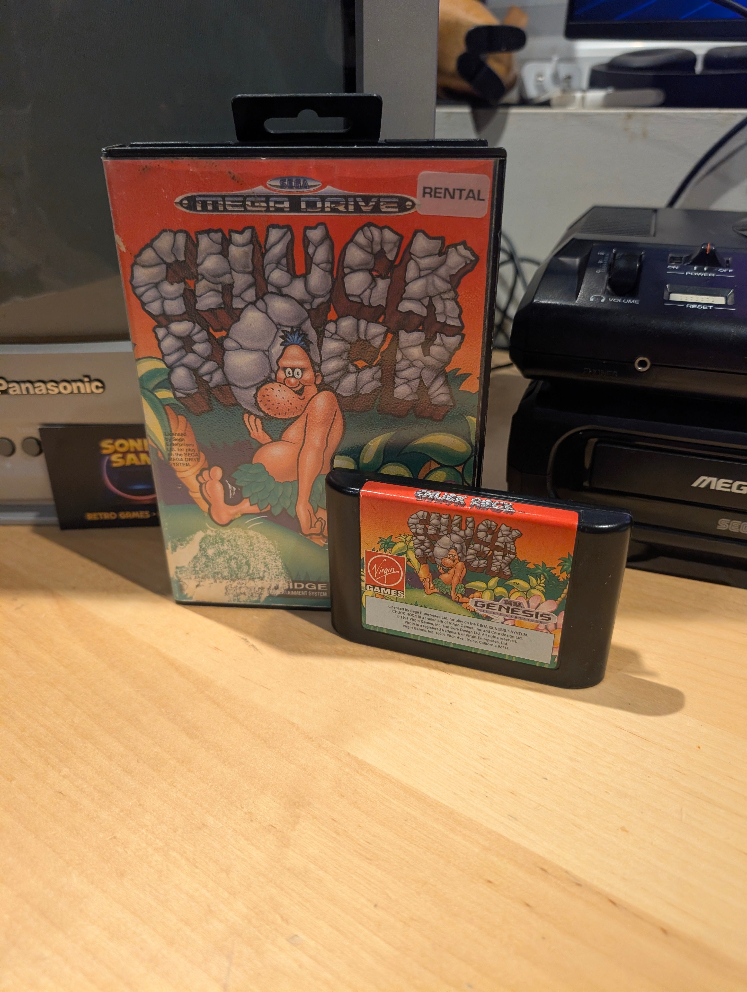 Chuck Rock - Sega Mega Drive - Boxed No Manual - Tested & Working