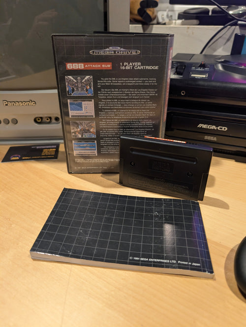 688 Attack Sub - Sega Mega Drive - CIB - Tested & Working