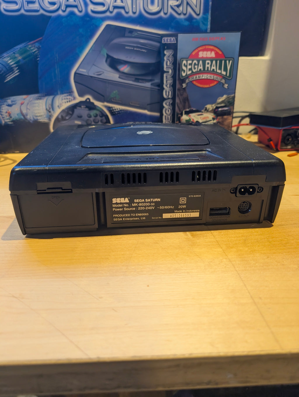 Sega Saturn With Sega Rally - Boxed with Cables & Games - Tested & Working