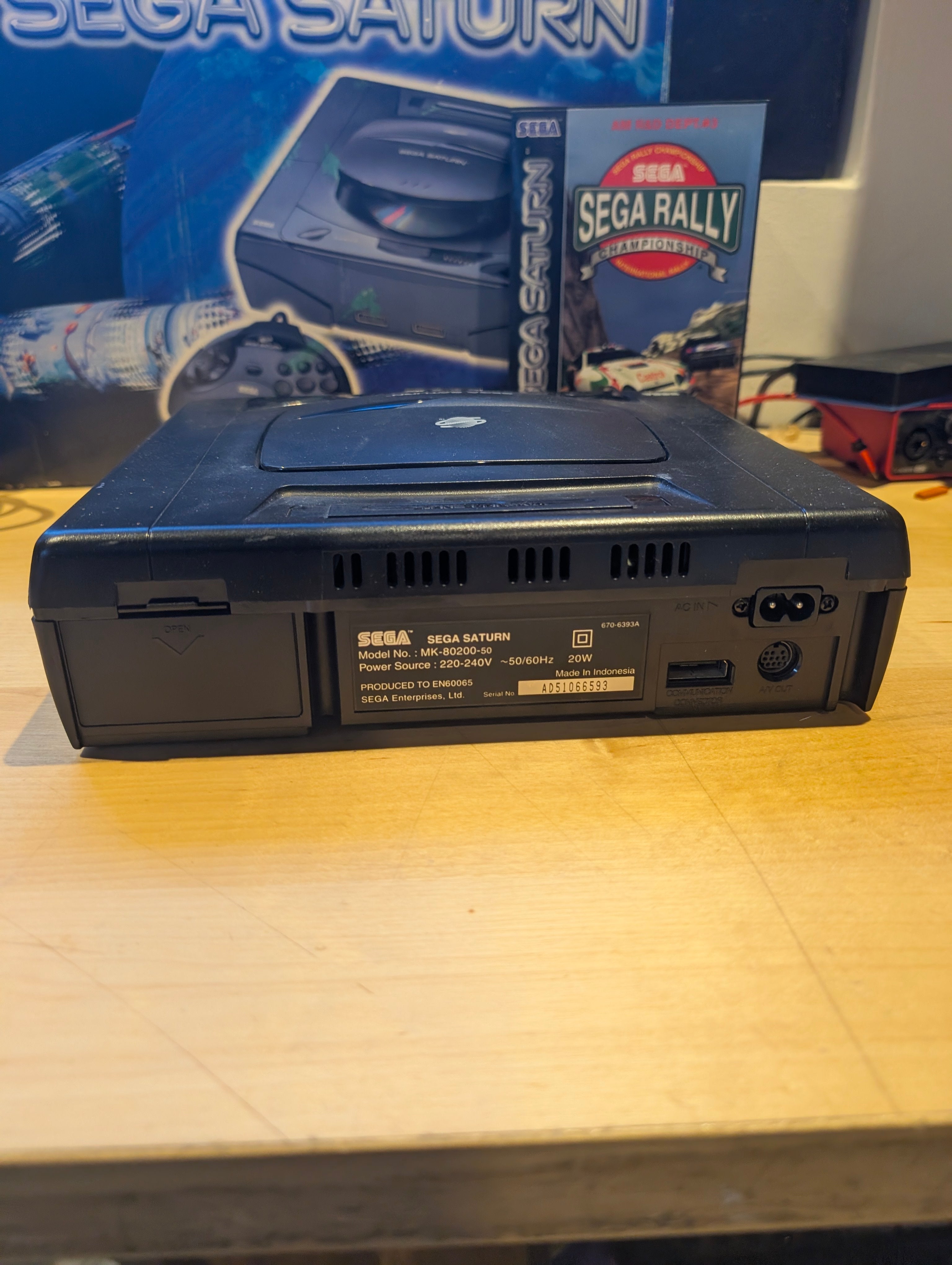 Sega Saturn With Sega Rally - Boxed with Cables & Games - Tested & Working