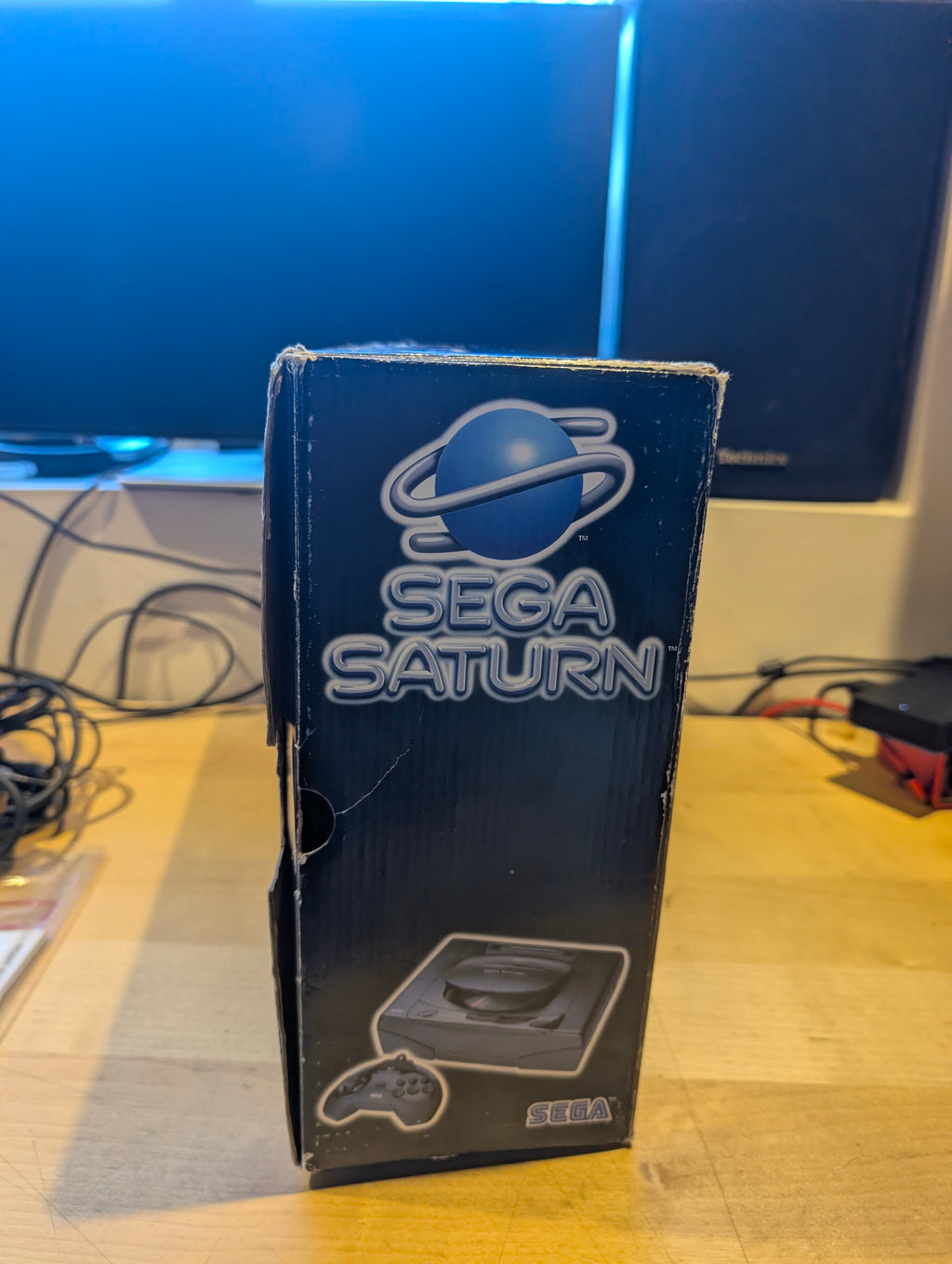 Sega Saturn With Sega Rally - Boxed with Cables & Games - Tested & Working