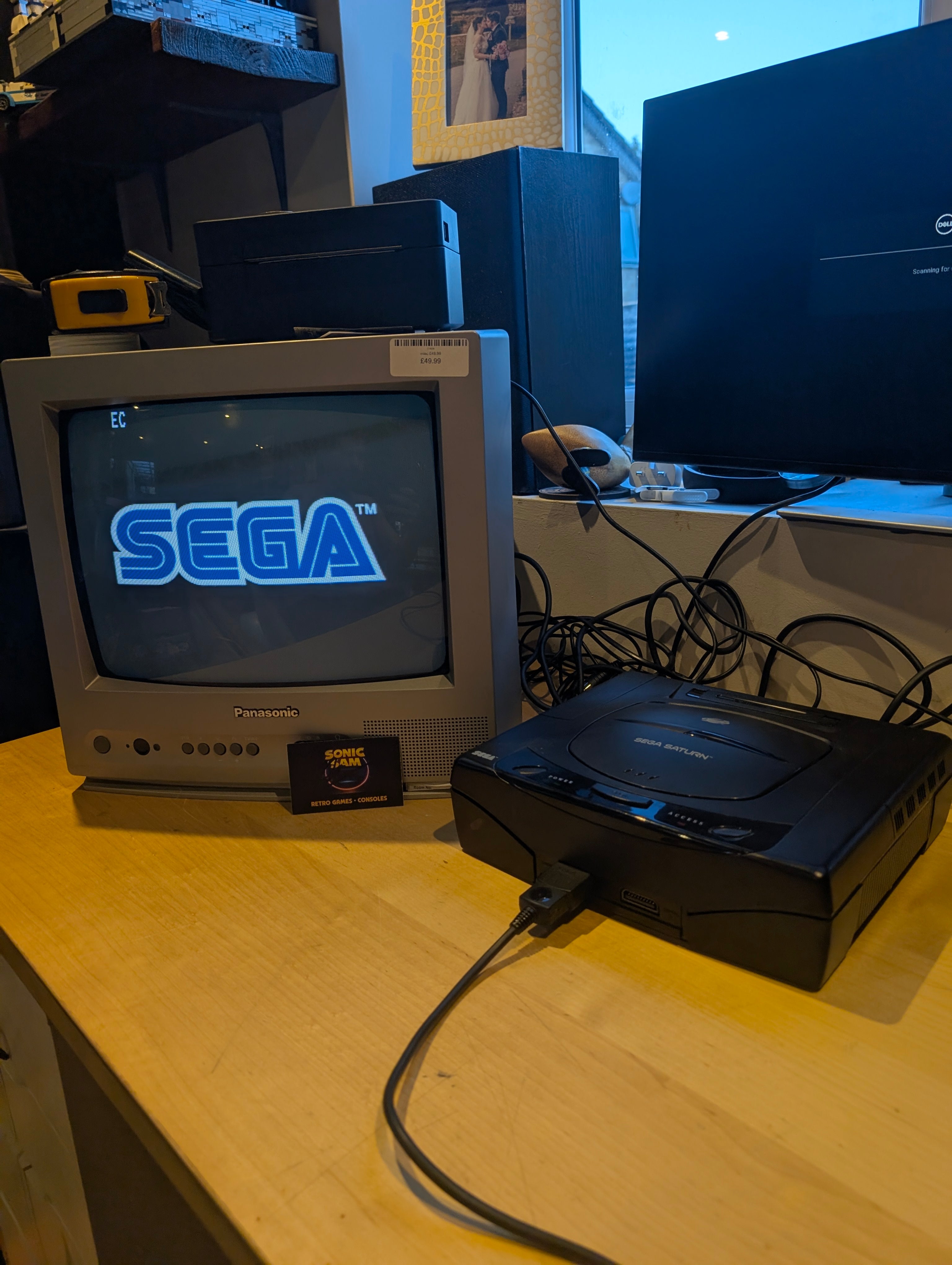 Sega Saturn With Sega Rally - Boxed with Cables & Games - Tested & Working