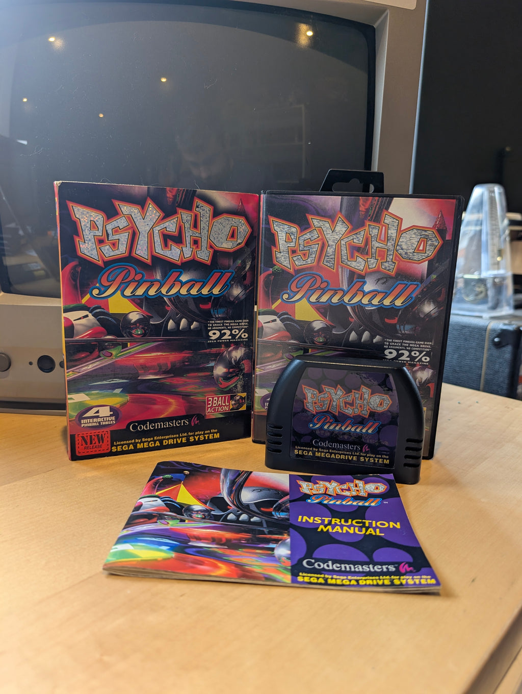 Psycho Pinball - Sega Mega Drive - CIB - Tested & Working