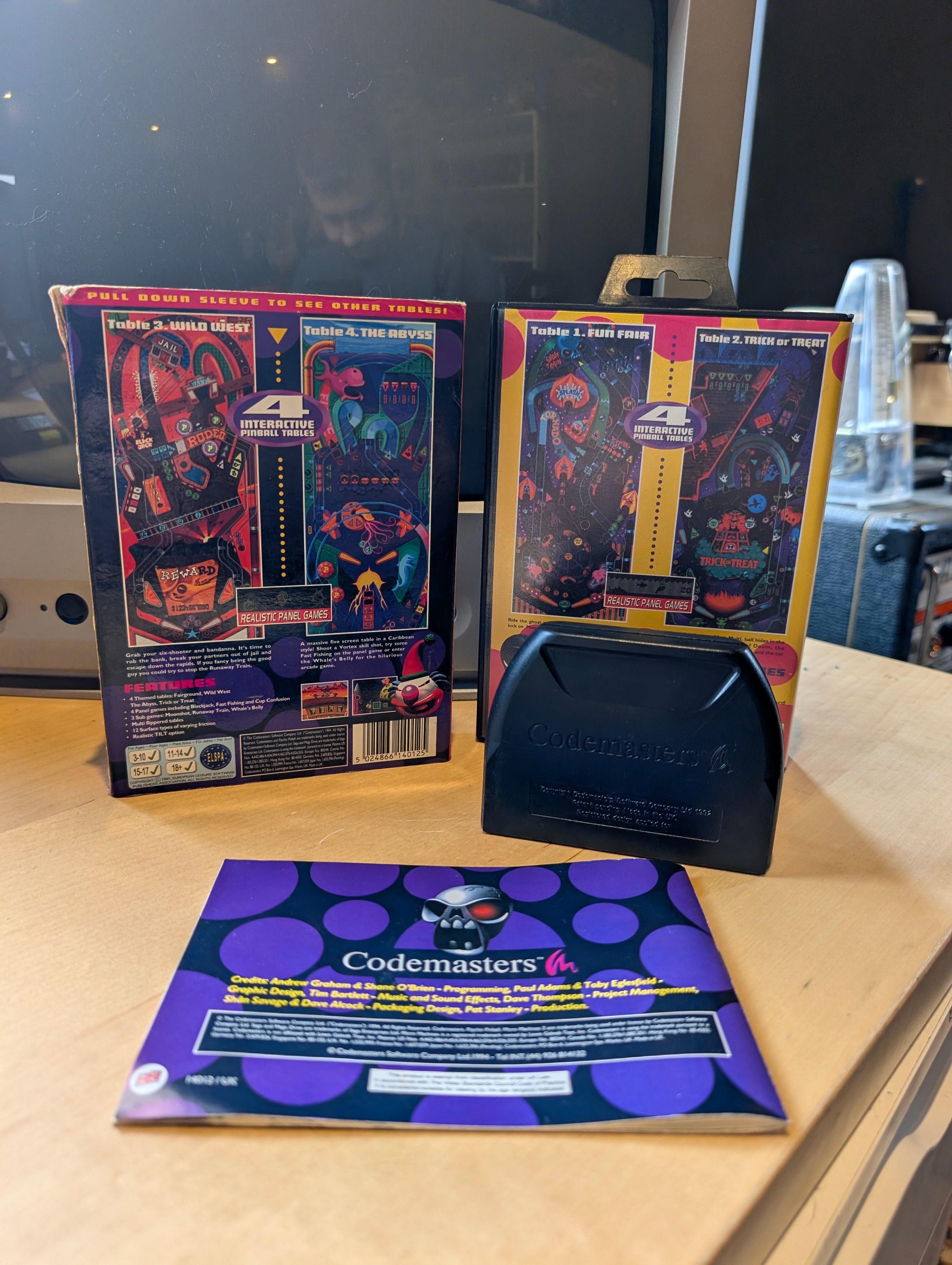 Psycho Pinball - Sega Mega Drive - CIB - Tested & Working