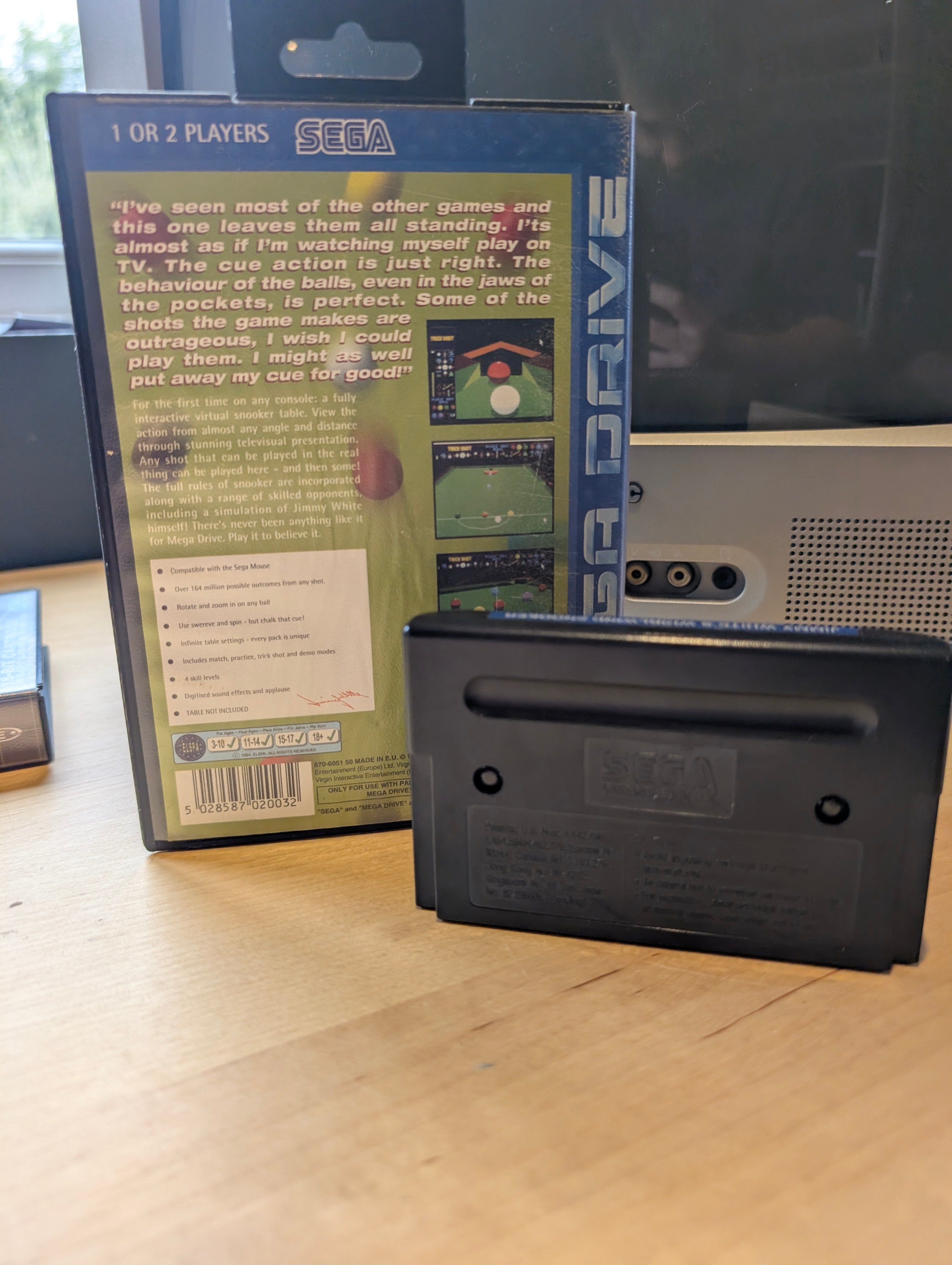 Jimmy White Whirl Wind - Sega Mega Drive - Boxed No Manual - Tested & Working