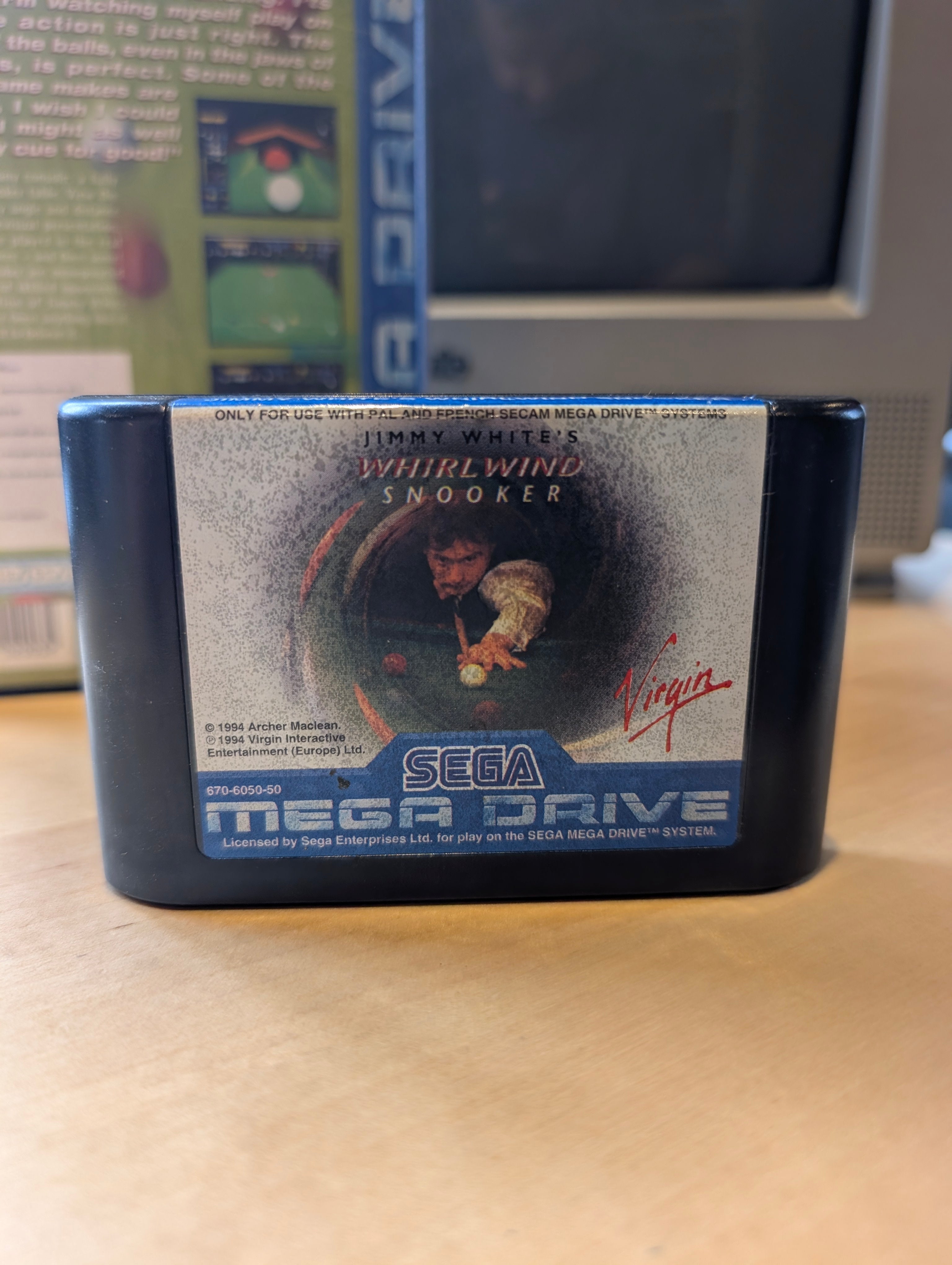 Jimmy White Whirl Wind - Sega Mega Drive - Boxed No Manual - Tested & Working