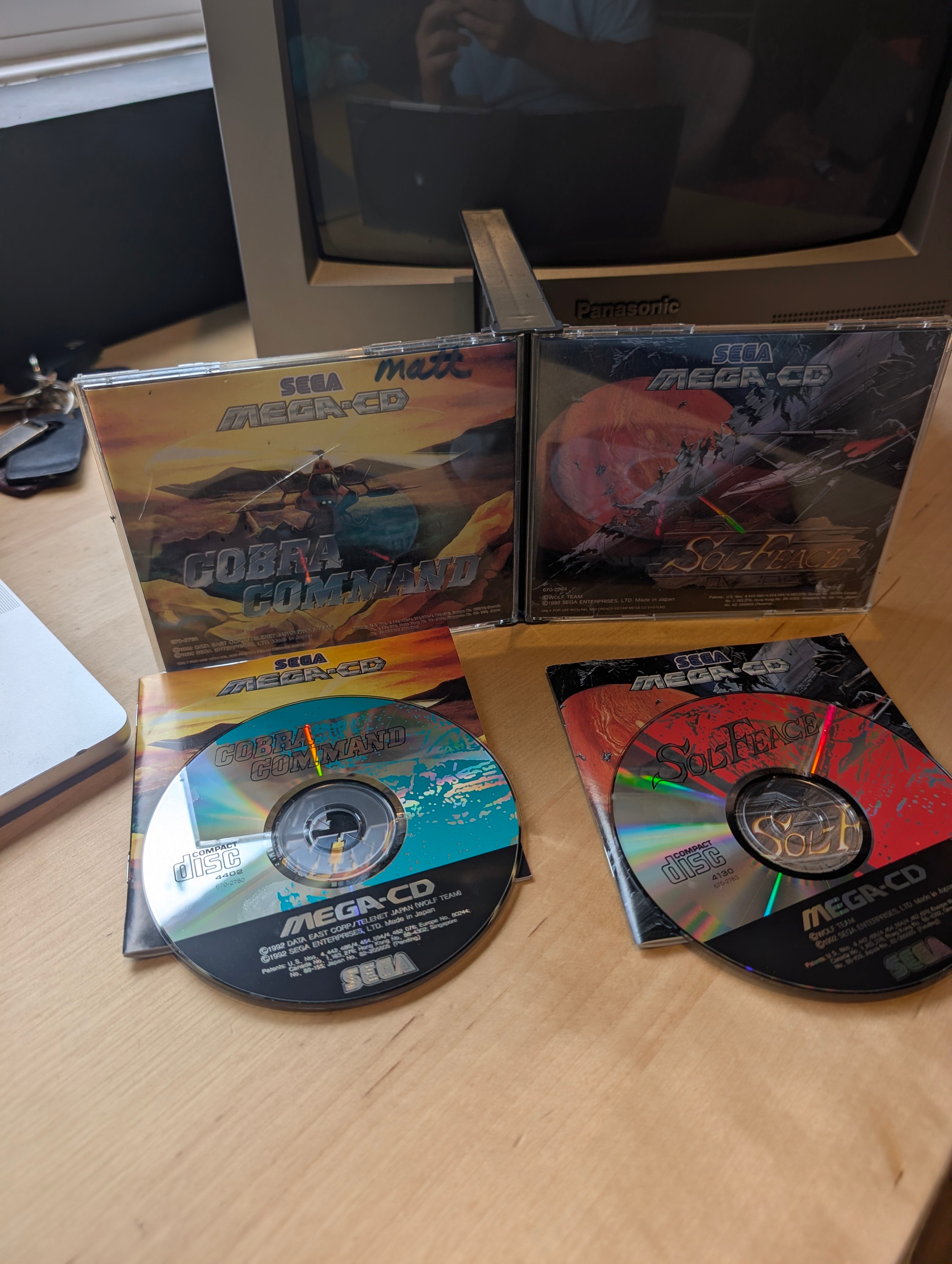 Cobra Command & Sol-Feace - Sega Mega CD - CIB - Tested & Working